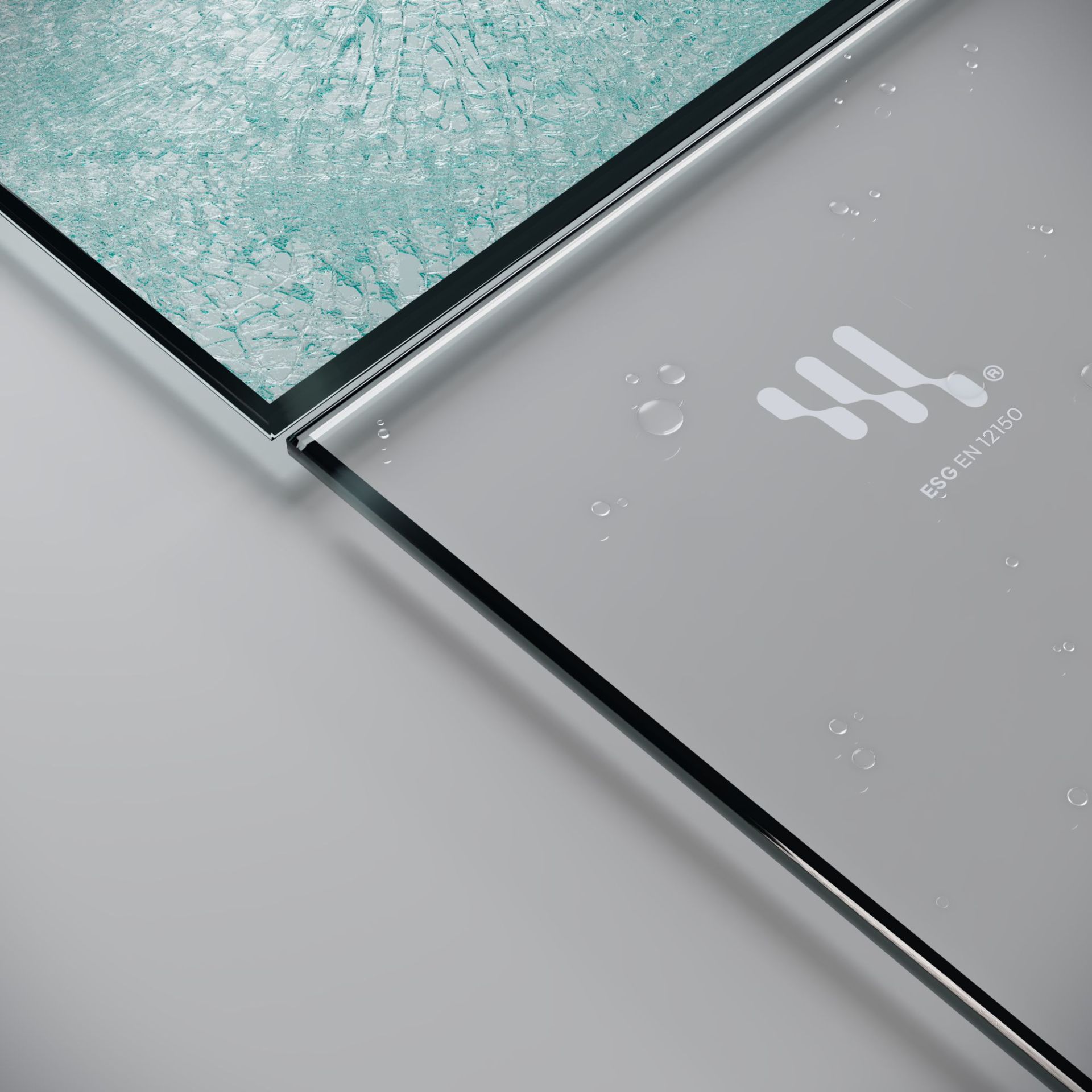 Shower Door Lara with Hinged Doors and Stainless Steel Handles, 68-104 cm, made of ESG Safety Glass