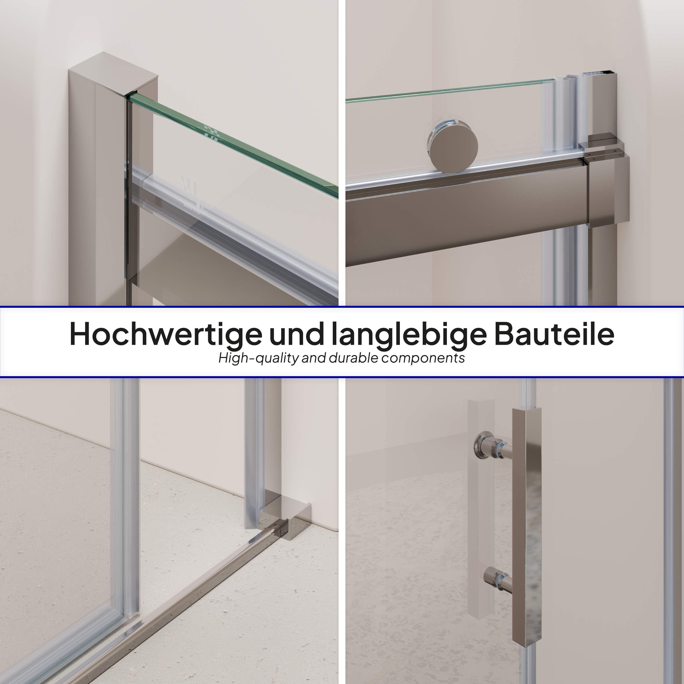 Niche Door Viola with Sliding Door made of ESG Safety Glass