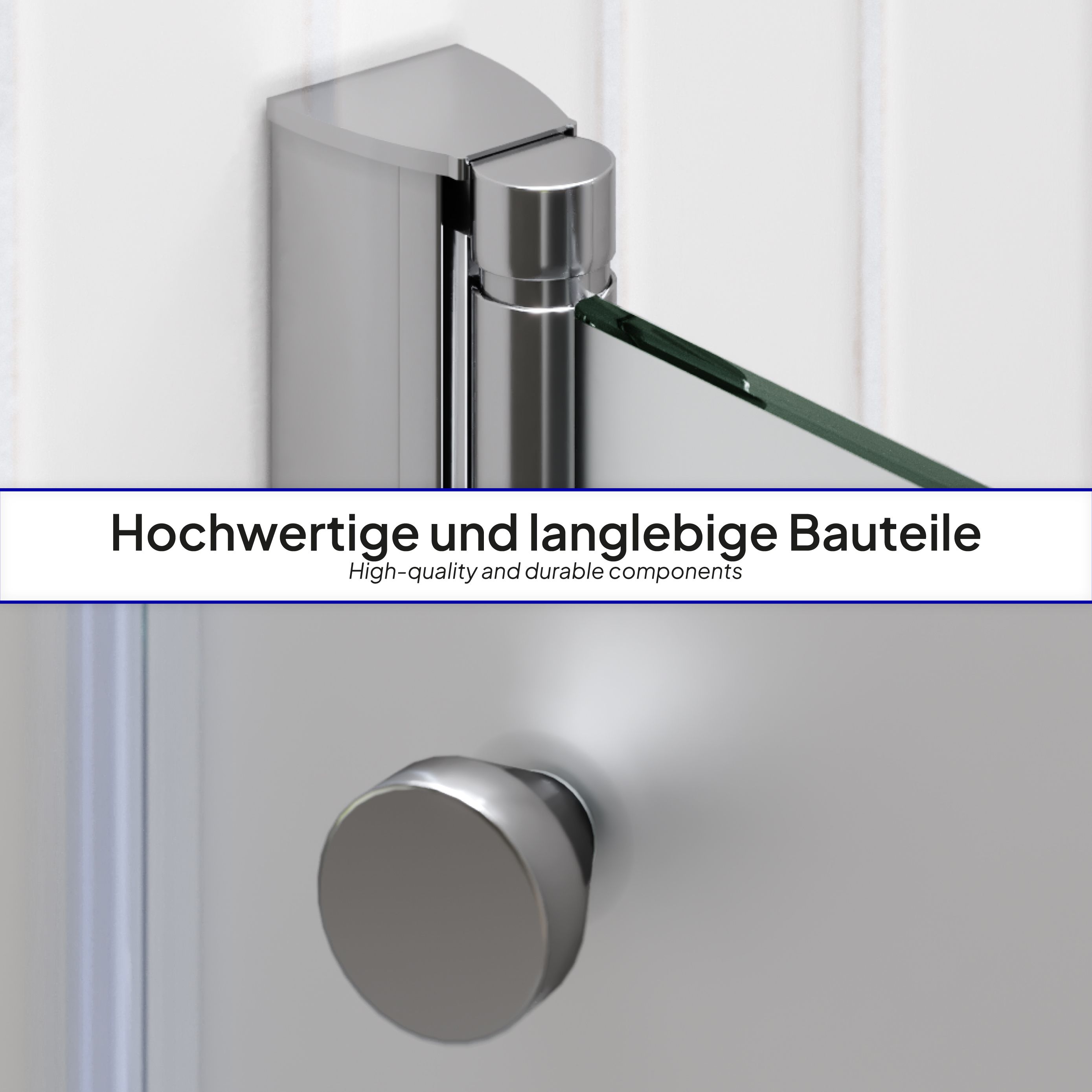 Shower Door Lima with Hinged Doors 68-140 cm made of Frosted ESG Safety Glass