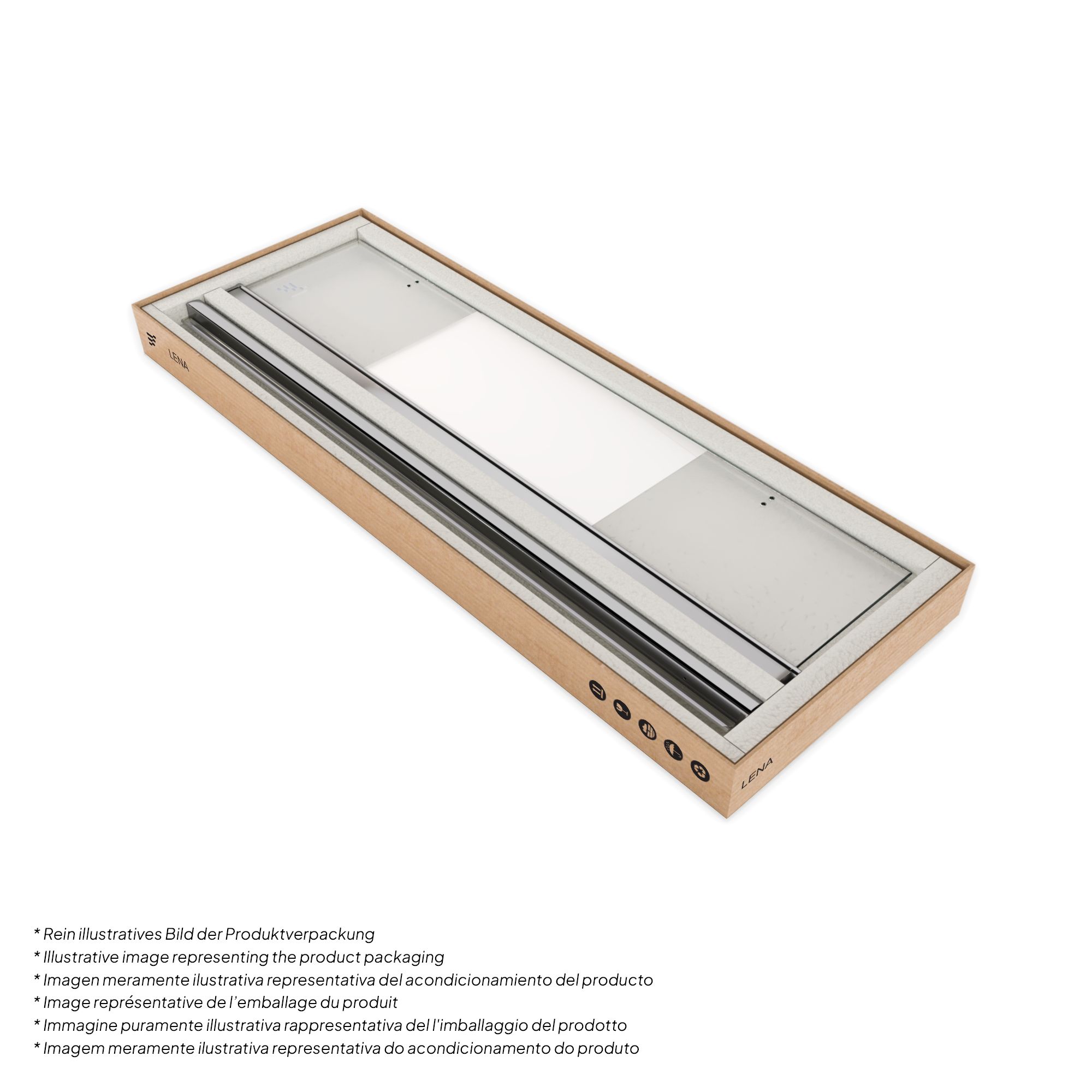 Shower Door Lena with Folding Panels made of Partially Frosted ESG Safety Glass