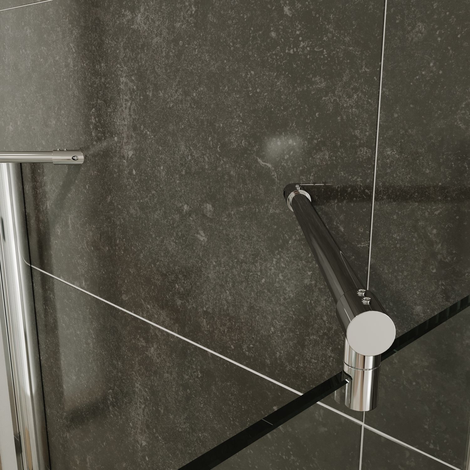 Halbkreisdusche Andrea mit Klapptüren aus ESG Sicherheitsglas