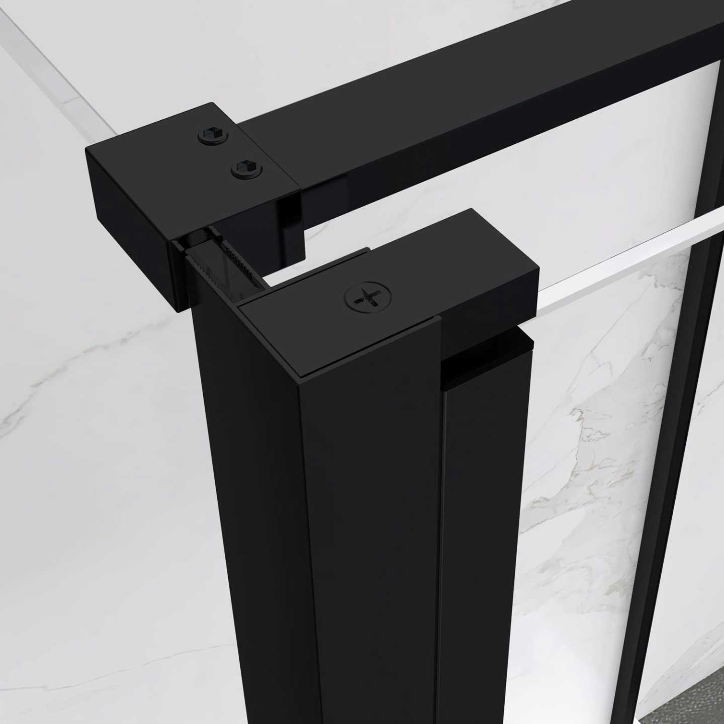 Shower Door Lara with Hinged Doors and Stainless Steel Handles, 68-104 cm, made of ESG Safety Glass