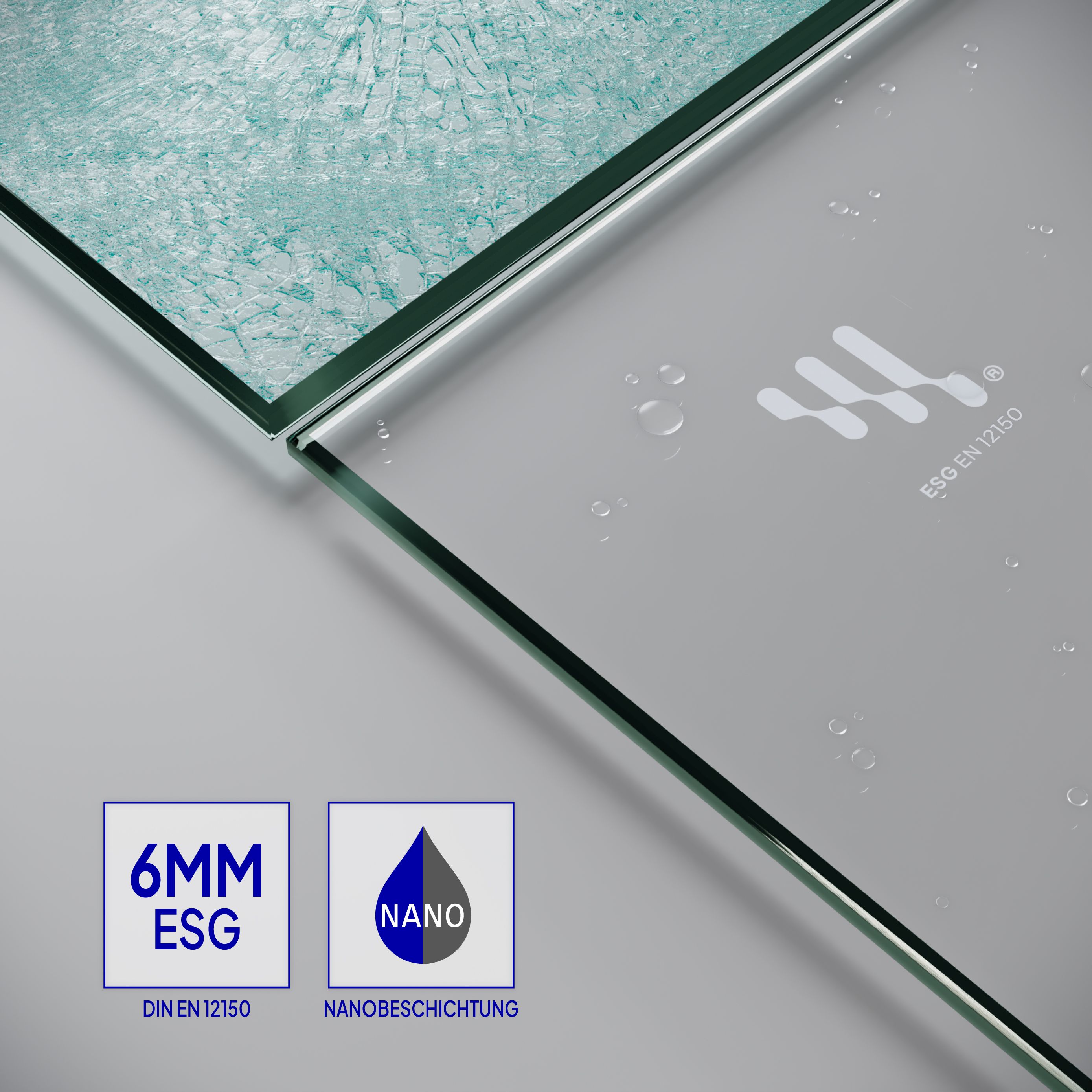 Shower Door Lima with Hinged Doors 68-140 cm made of ESG Safety Glass