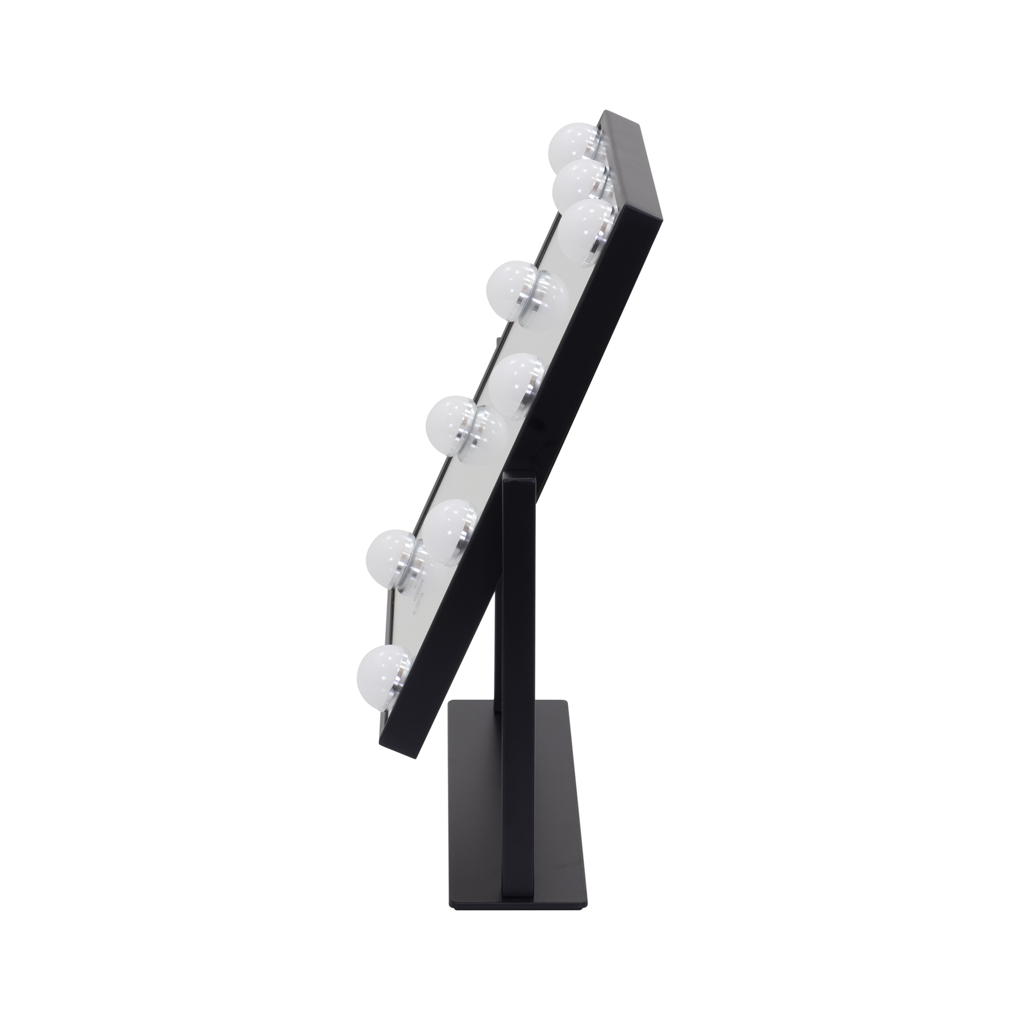 Schminkspiegel Bulb TINY mit 9 dimmbaren LED-Lampen Schwarz