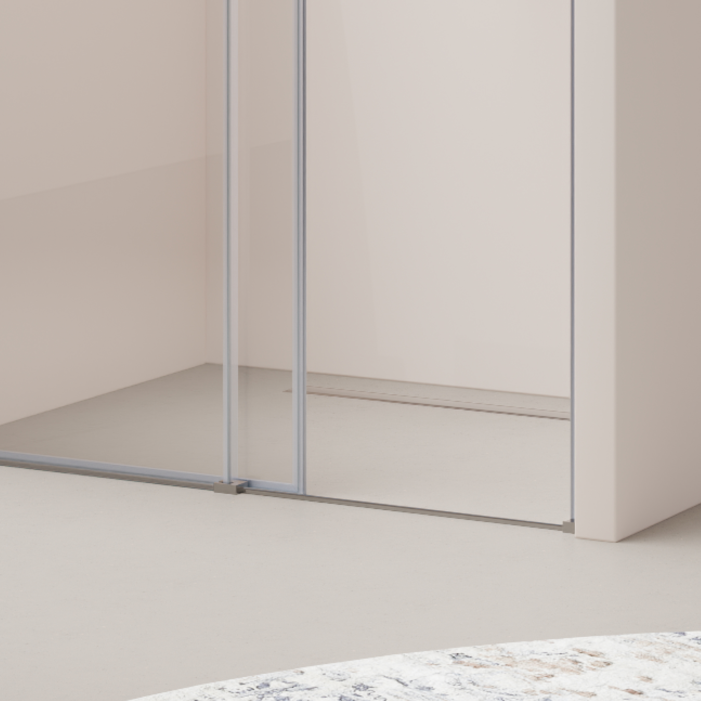 Niche Door Viola with Sliding Door made of ESG Safety Glass