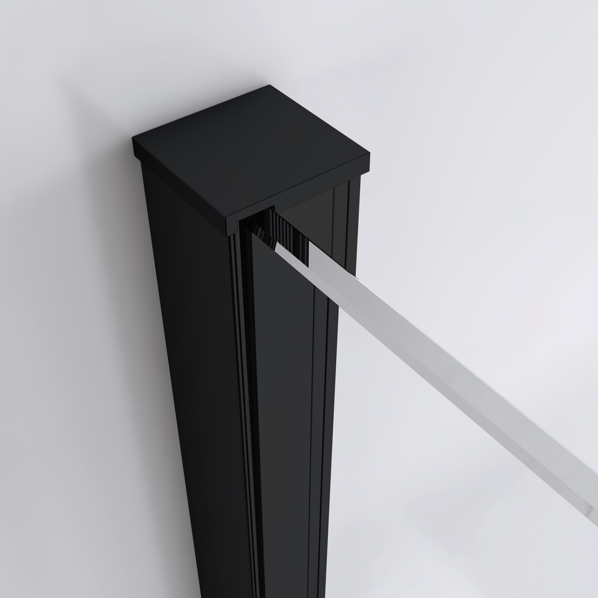 Shower Door Lara with Hinged Doors and Stainless Steel Handles, 68-104 cm, made of ESG Safety Glass