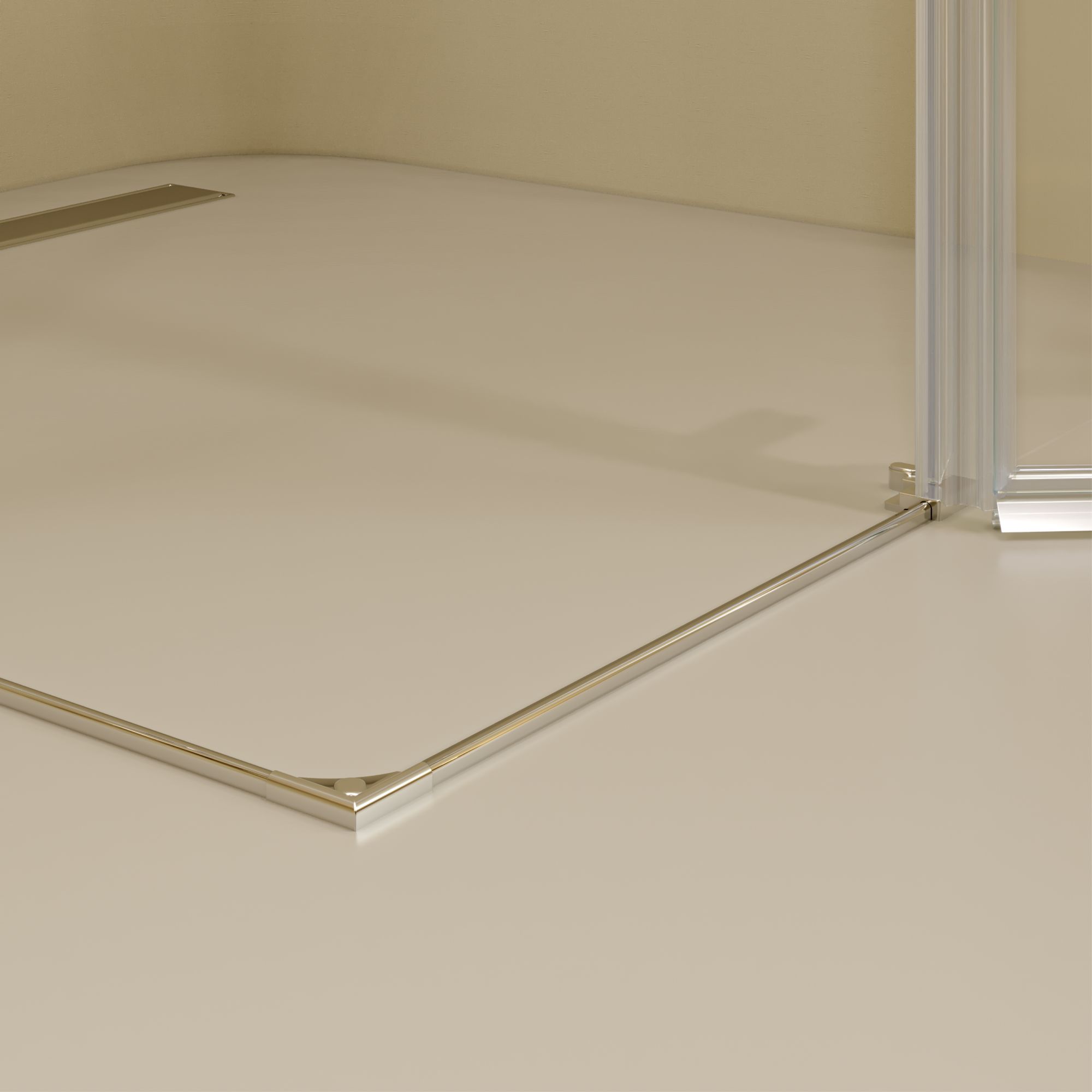 Corner Entry Alice with Folding Doors made of ESG Safety Glass