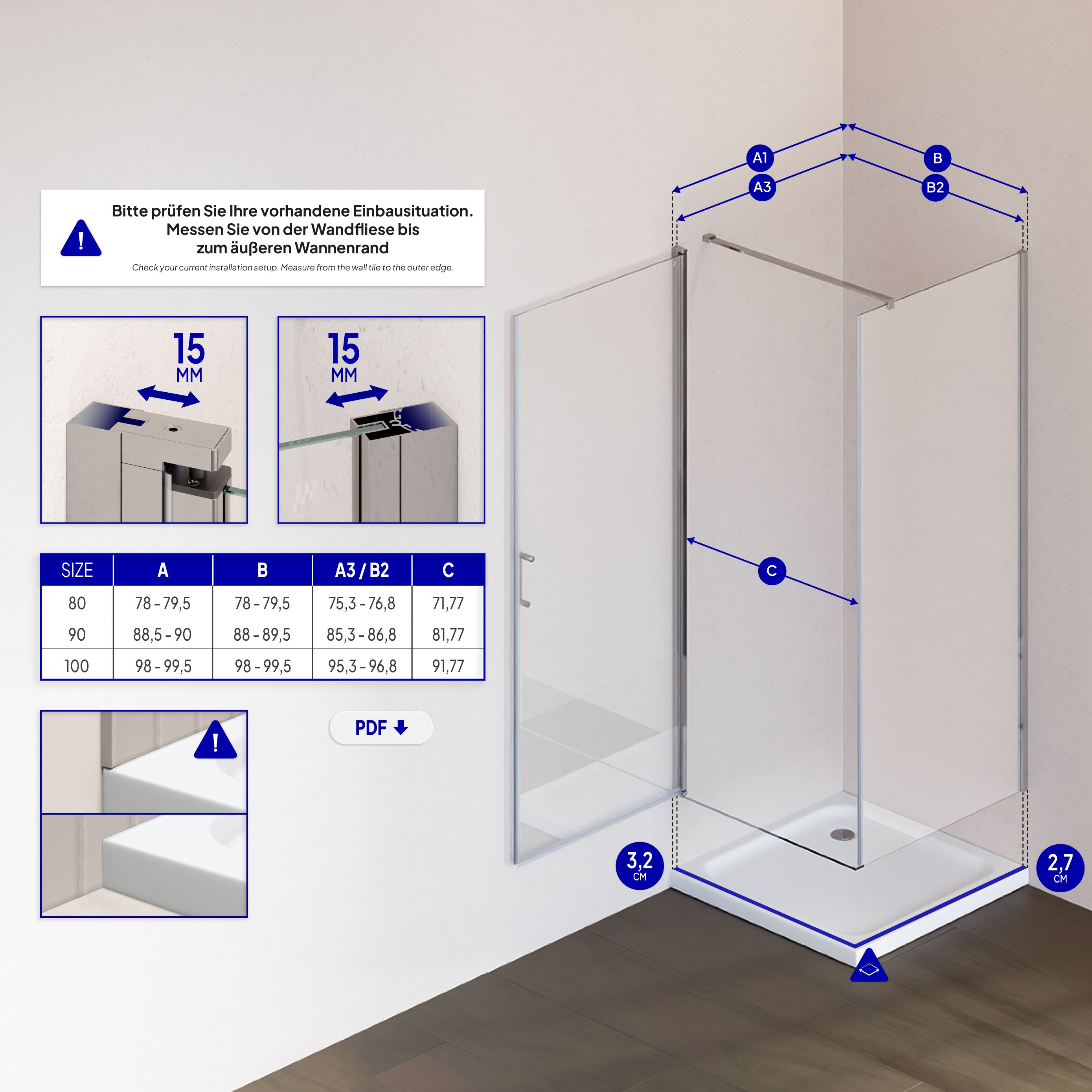 Front-entry Hellen with folding door made of ESG safety glass