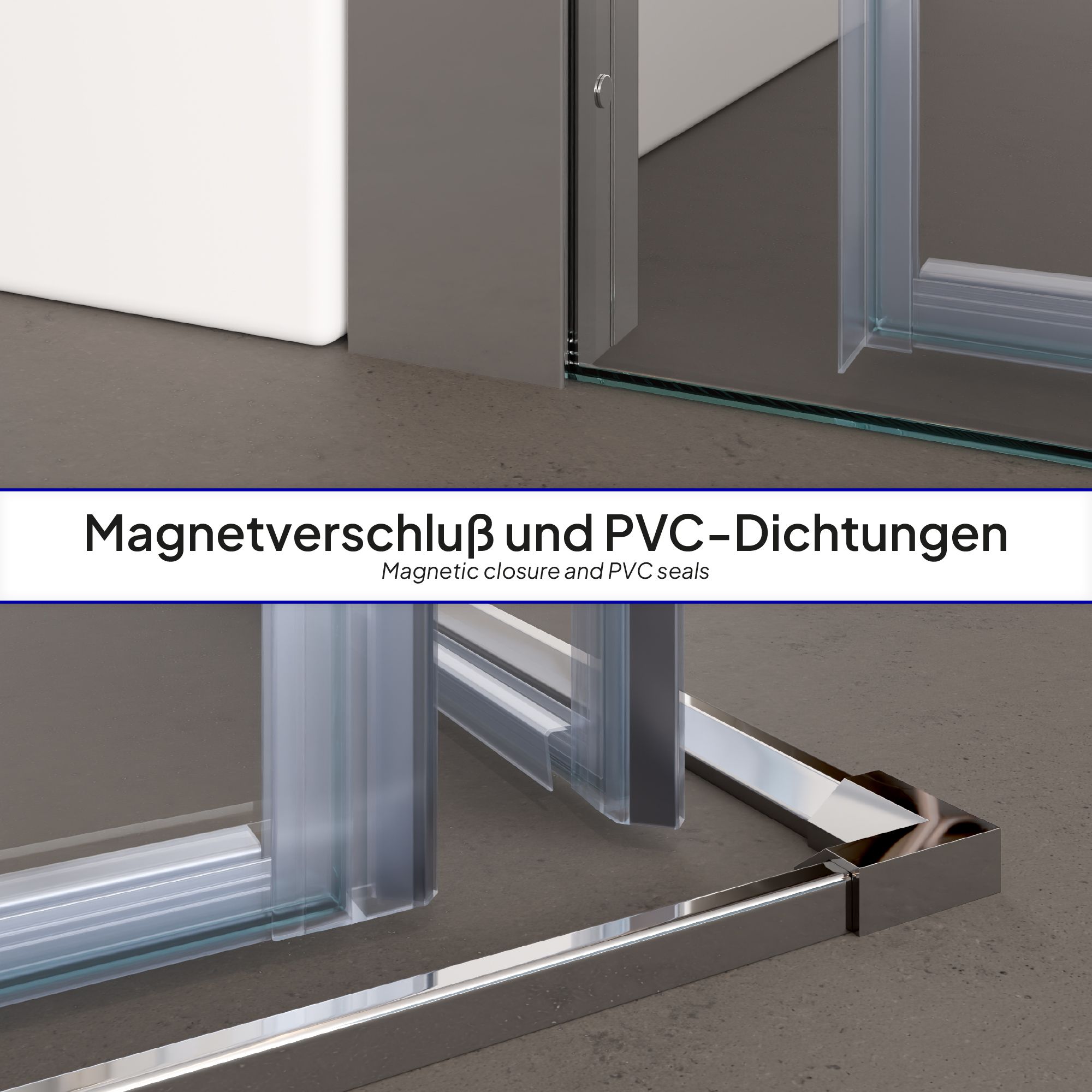 Corner Entry Kaylee with Sliding Doors Made of ESG Safety Glass