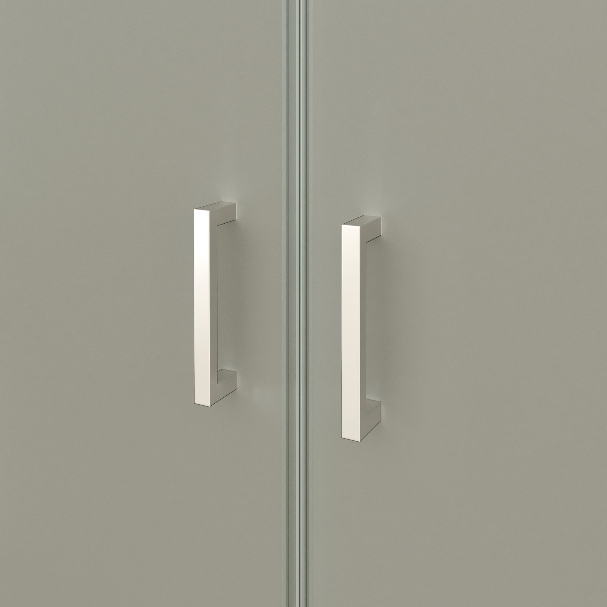 Shower Door Lara with Hinged Doors and Stainless Steel Handles, 68-104 cm, made of Frosted ESG Safety Glass