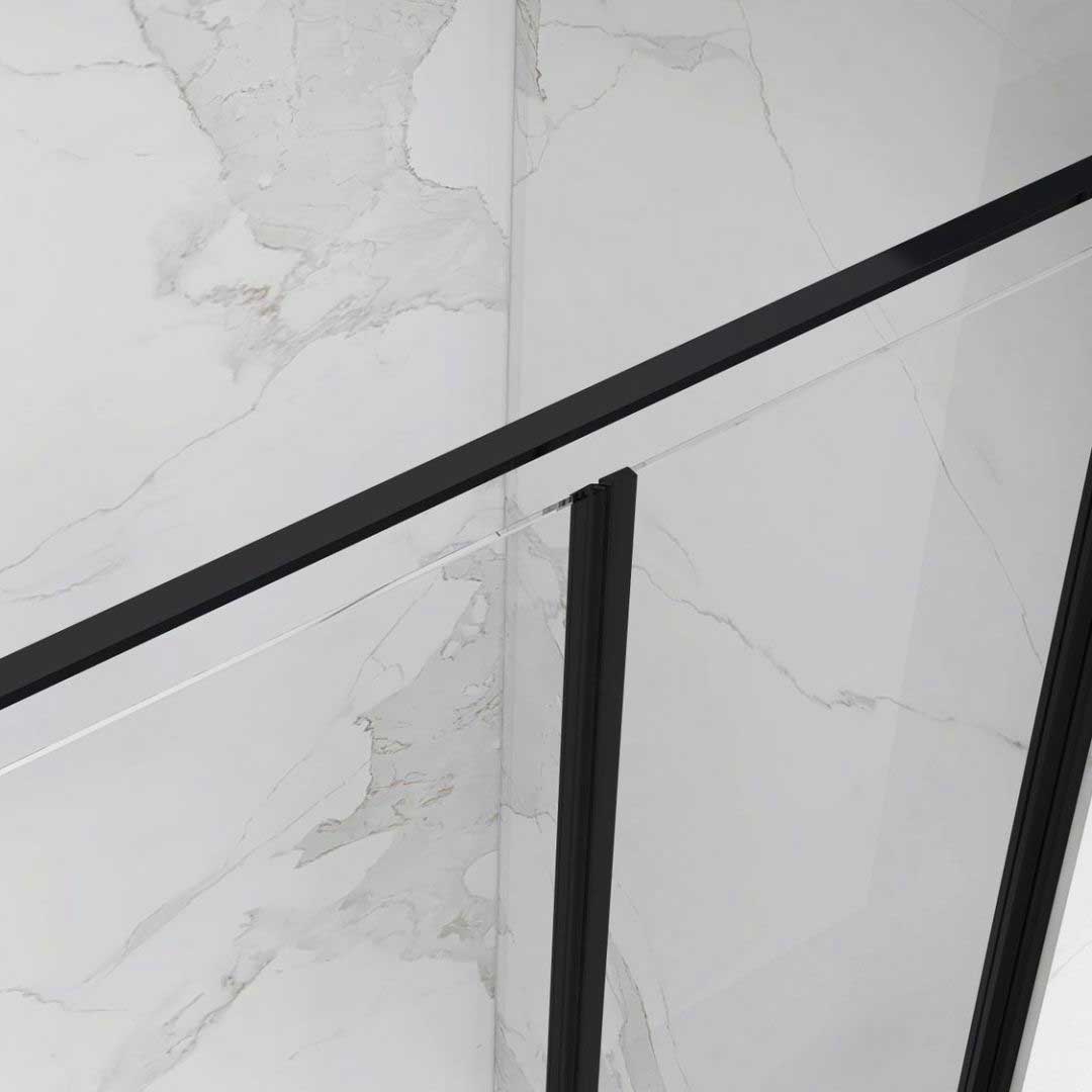 Shower Door Lara with Hinged Doors and Stainless Steel Handles, 68-104 cm, made of ESG Safety Glass