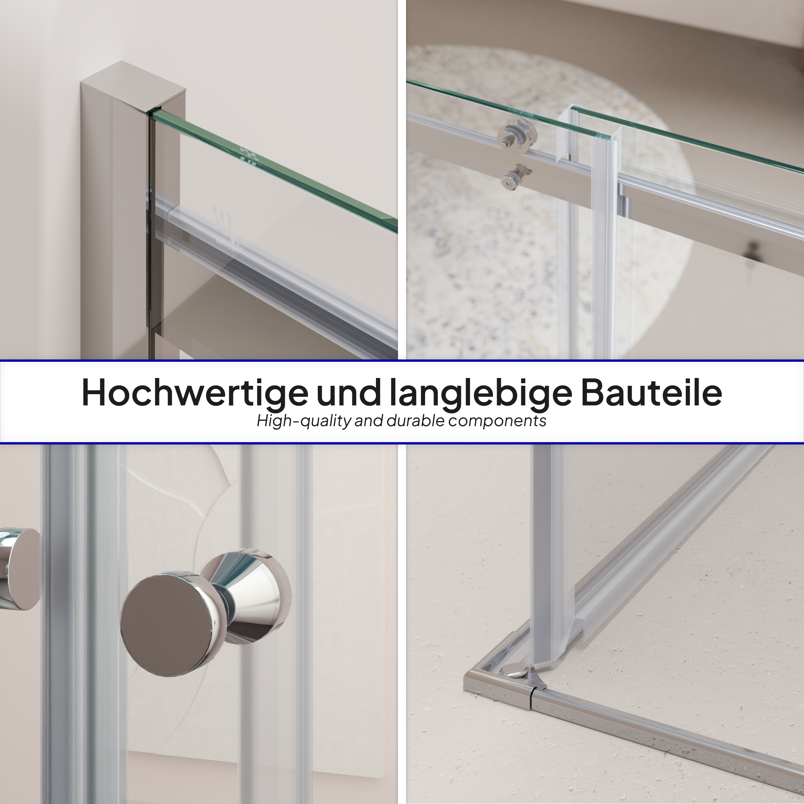 Corner entry Anna with sliding doors made of 8 mm tempered safety glass