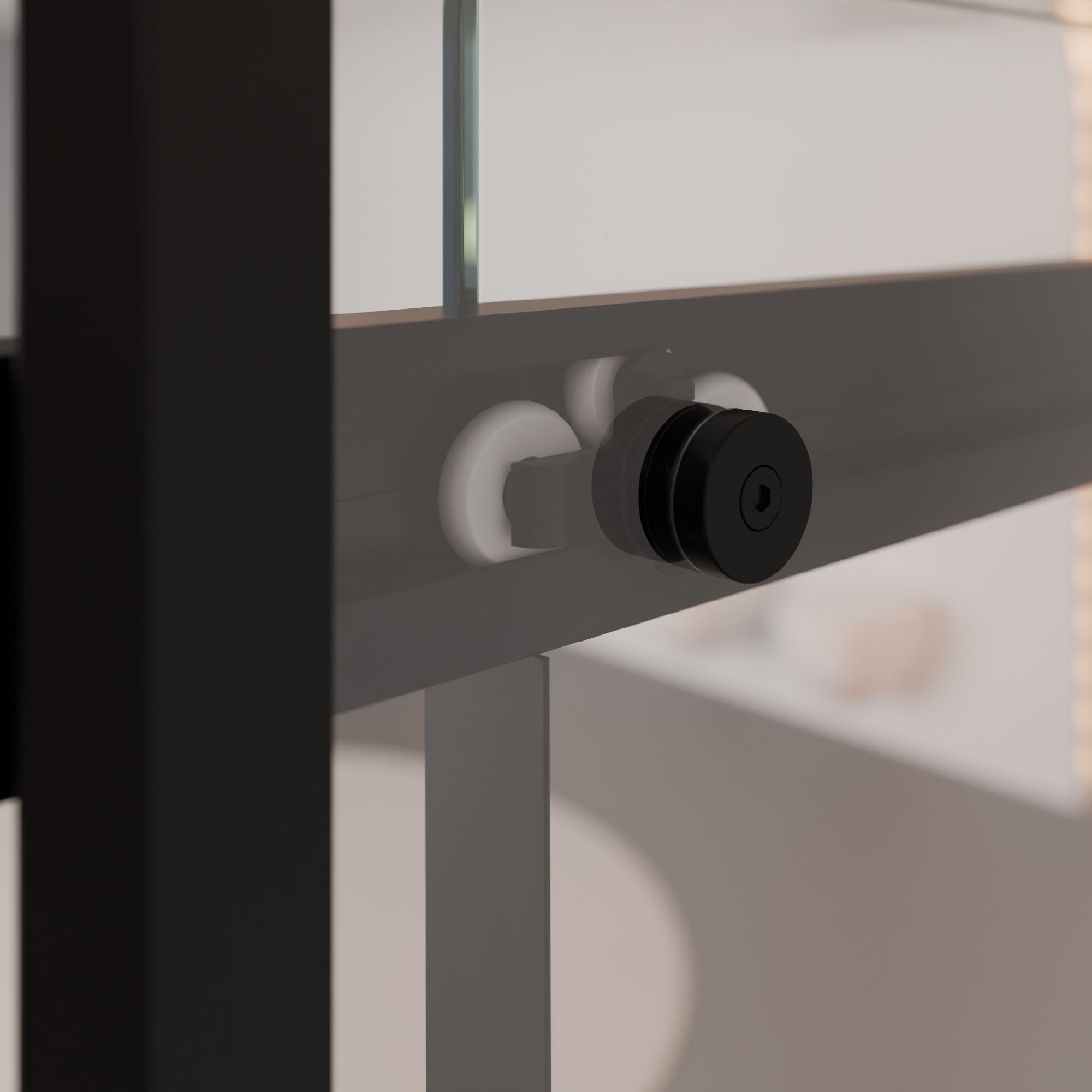 Corner Entry Kaylee BLACK with Sliding Doors made of ESG Safety Glass