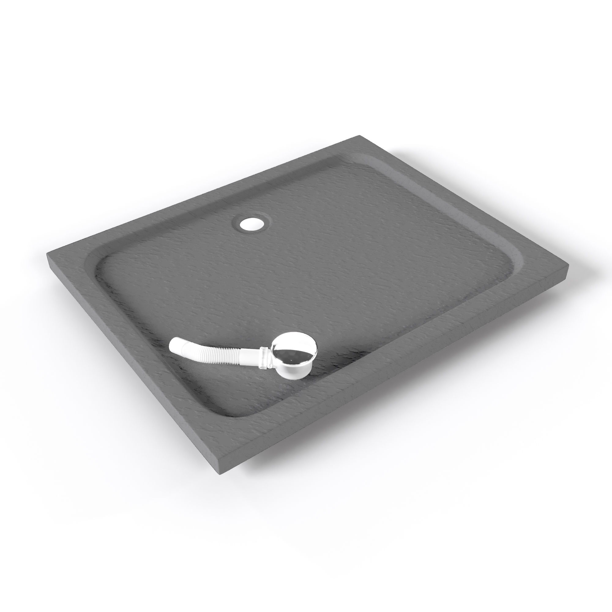 Shower Tray Shimmer STONE made of sanitary acrylic including drainage set - Gray