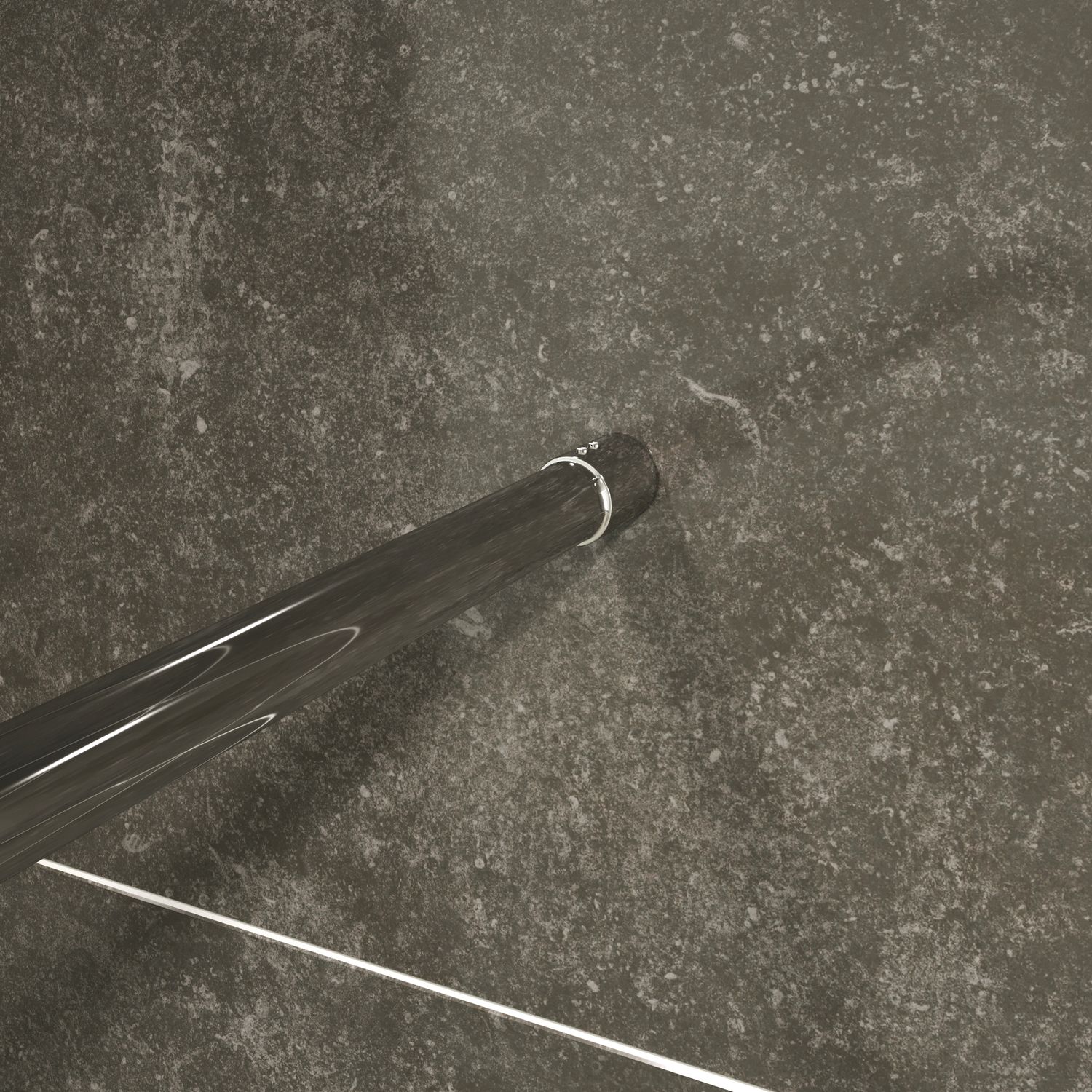 Walk-In Shower Fiona made of 10 mm thick frosted ESG safety glass and stainless steel profile.