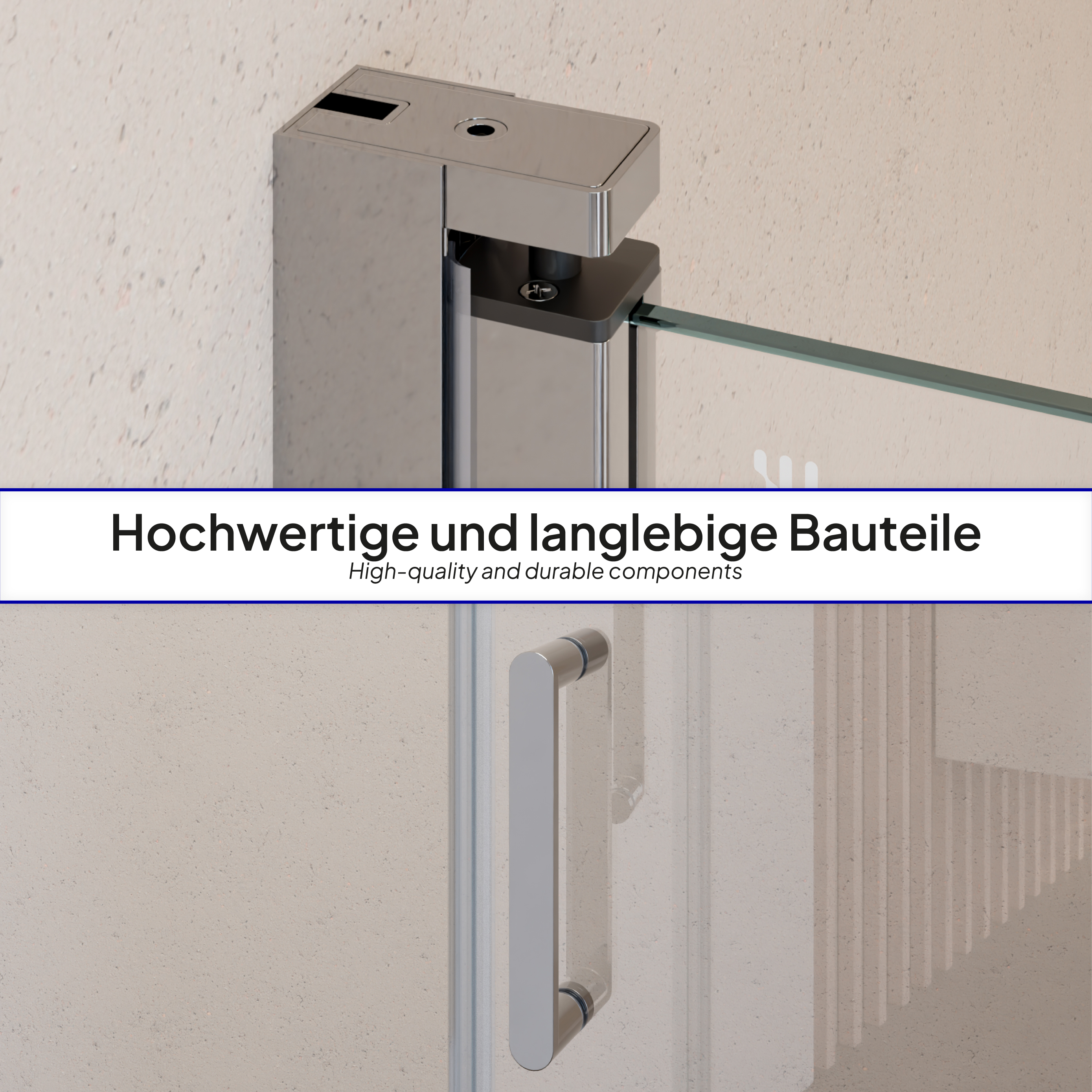 Shower Door Stella with Hinged Doors Made of Tempered Safety Glass