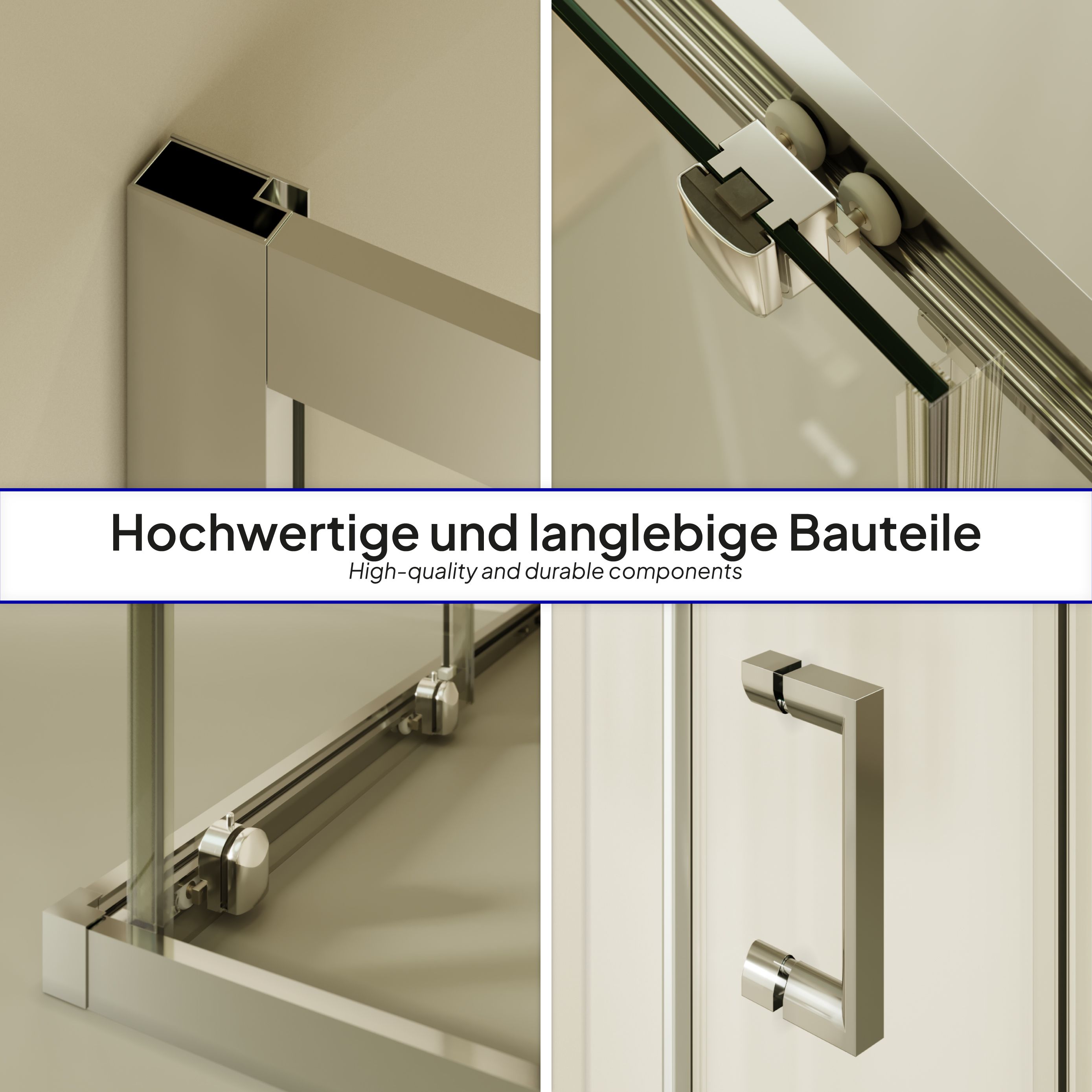 Front-entry Dora with sliding door made of ESG safety glass