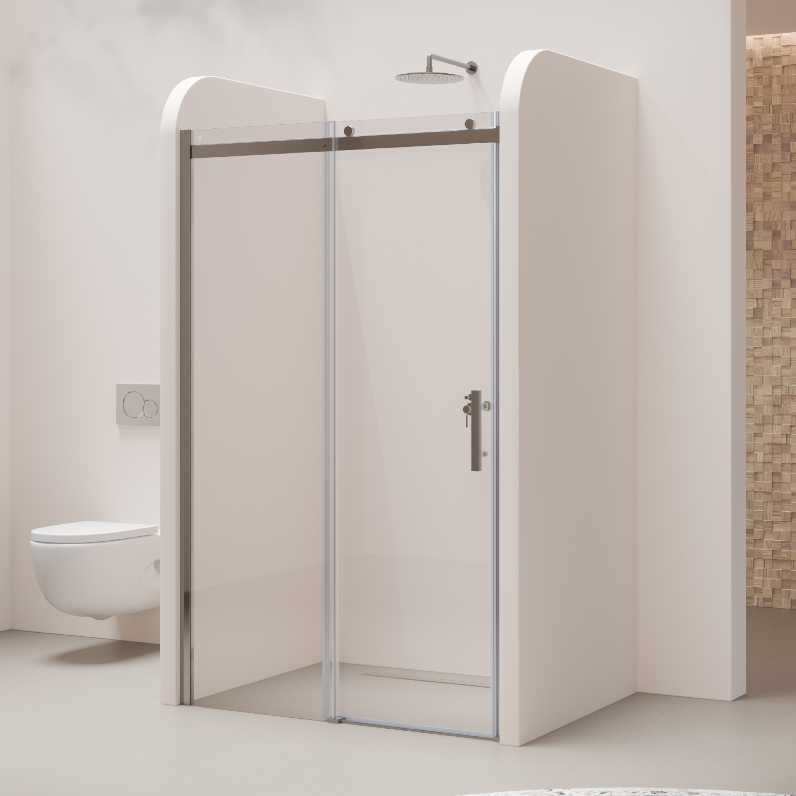 Niche Door Viola with Sliding Door made of ESG Safety Glass