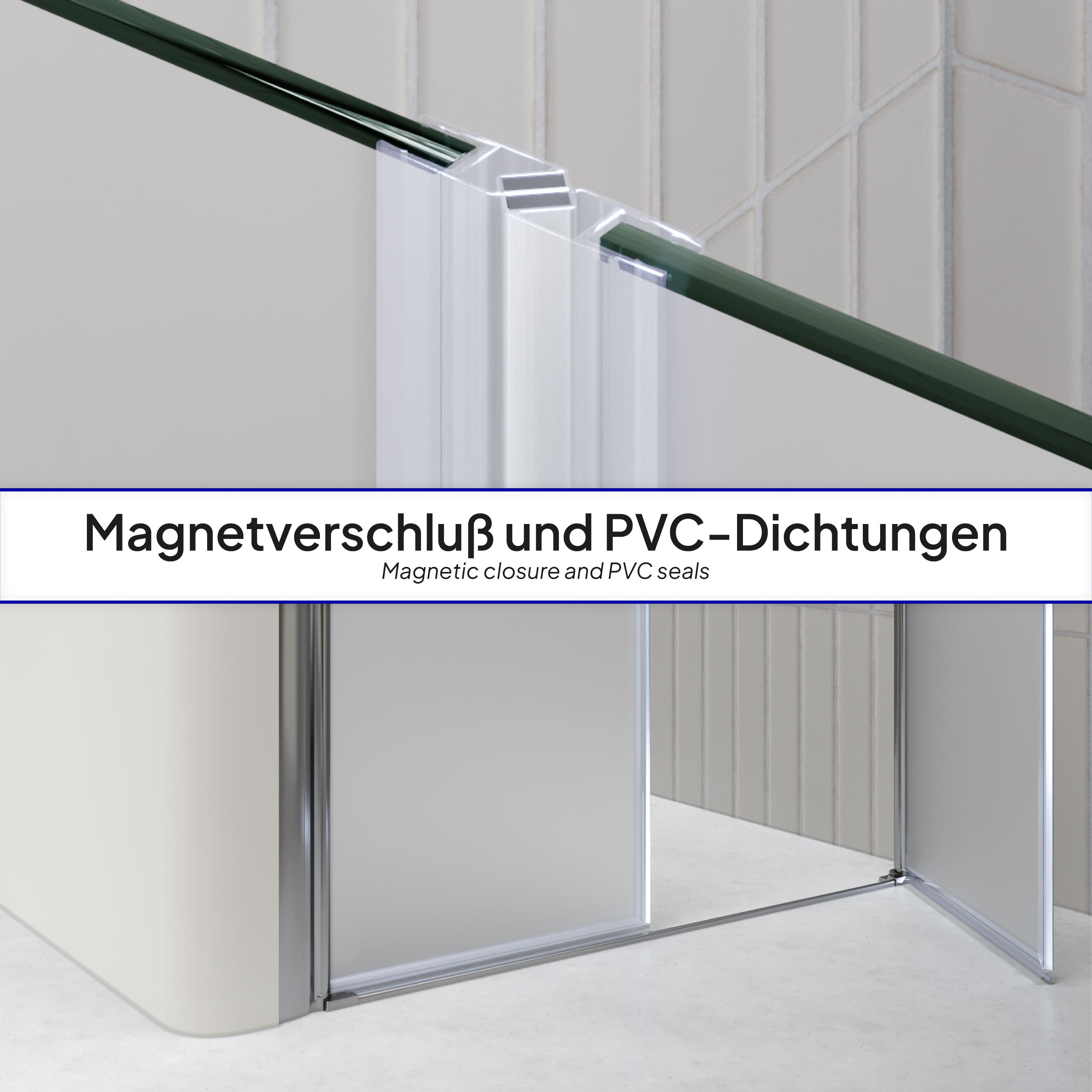 Shower Door Lima with Hinged Doors 68-140 cm made of Frosted ESG Safety Glass