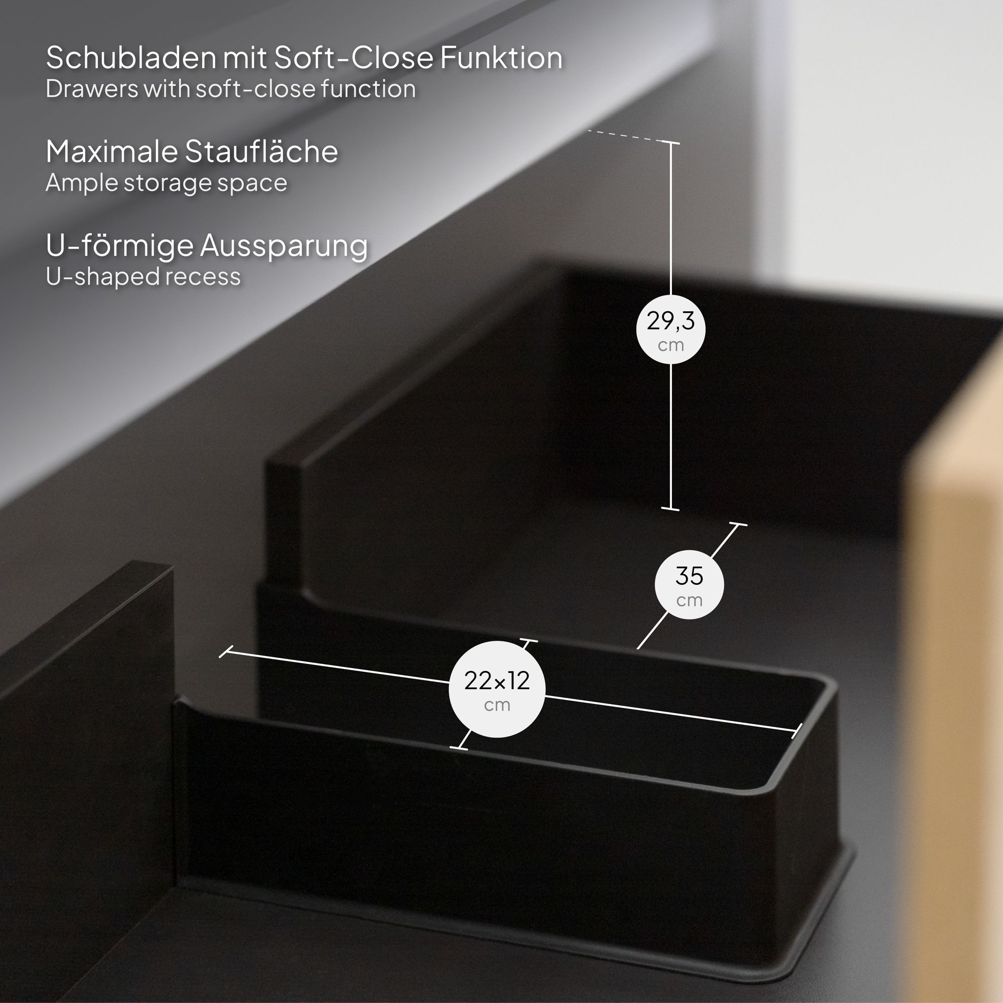 Badmöbelset Hebe 90 cm – Weiß Matt & Eiche, Mineralguss-Waschbecken & LED-Antibeschlag-Spiegel