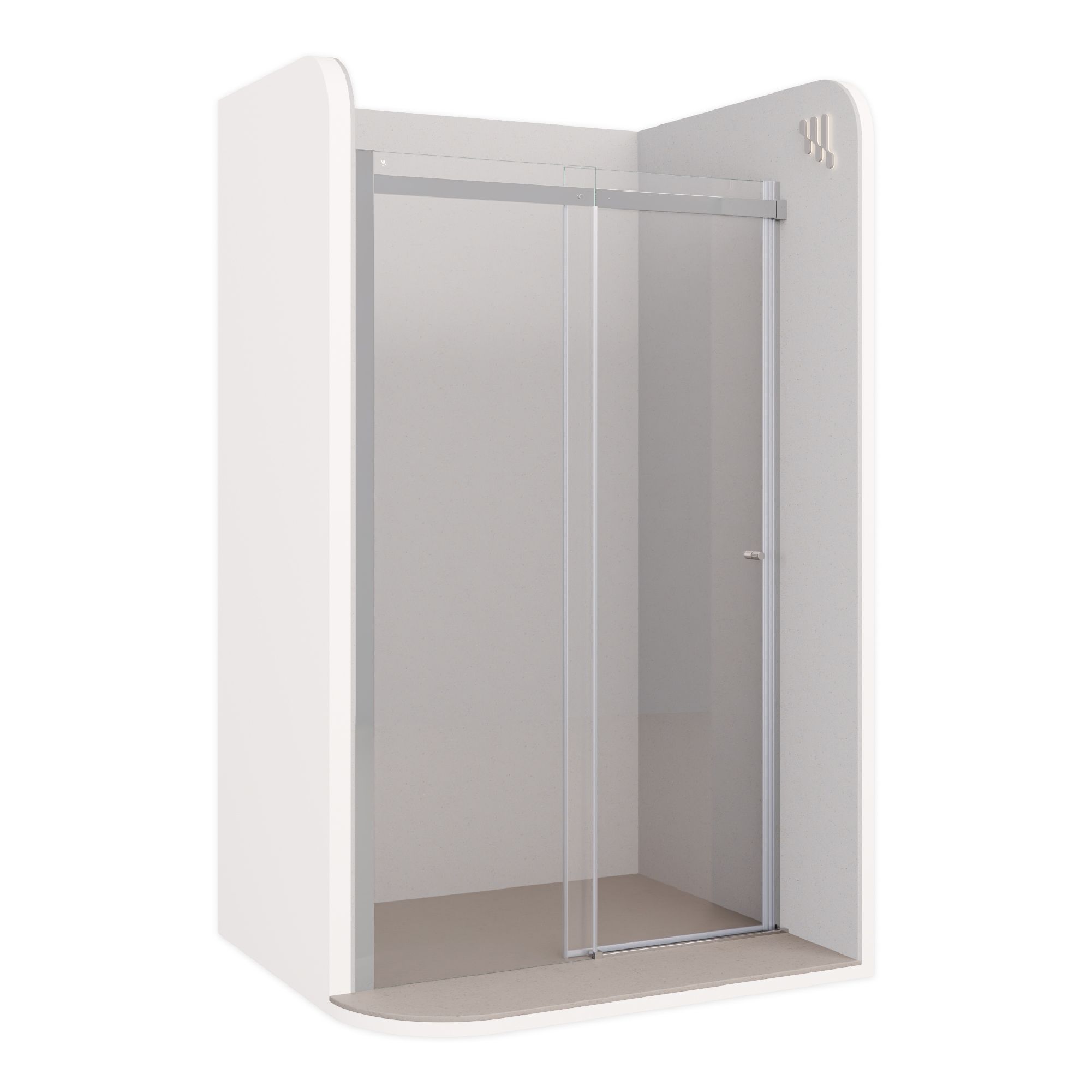 Shower Door Niche Door Kaylee with Sliding Door made of 6mm Tempered Clear Glass