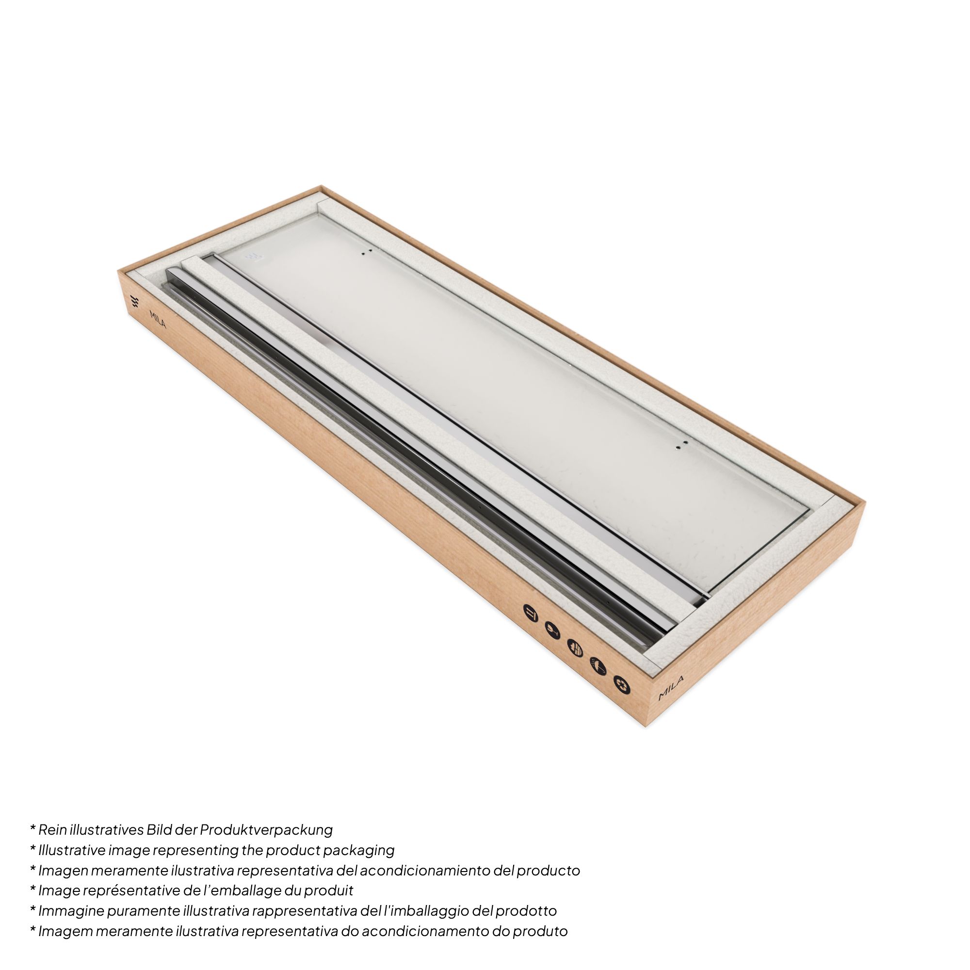 Shower Door Mila with Folding Door made of Clear ESG Safety Glass