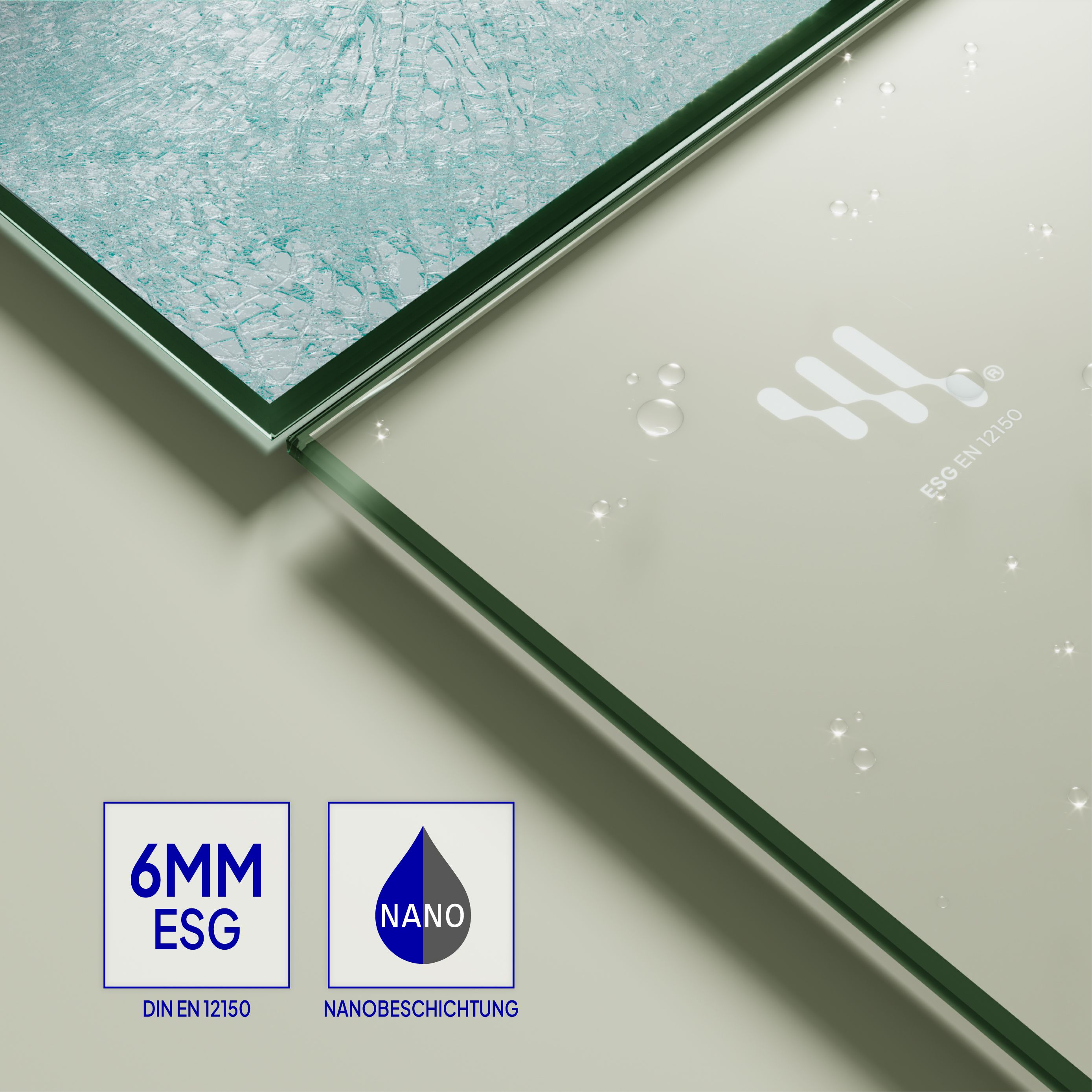 Quarter Circle Shower Ella with Sliding Doors and Black Profiles Made of ESG Safety Glass
