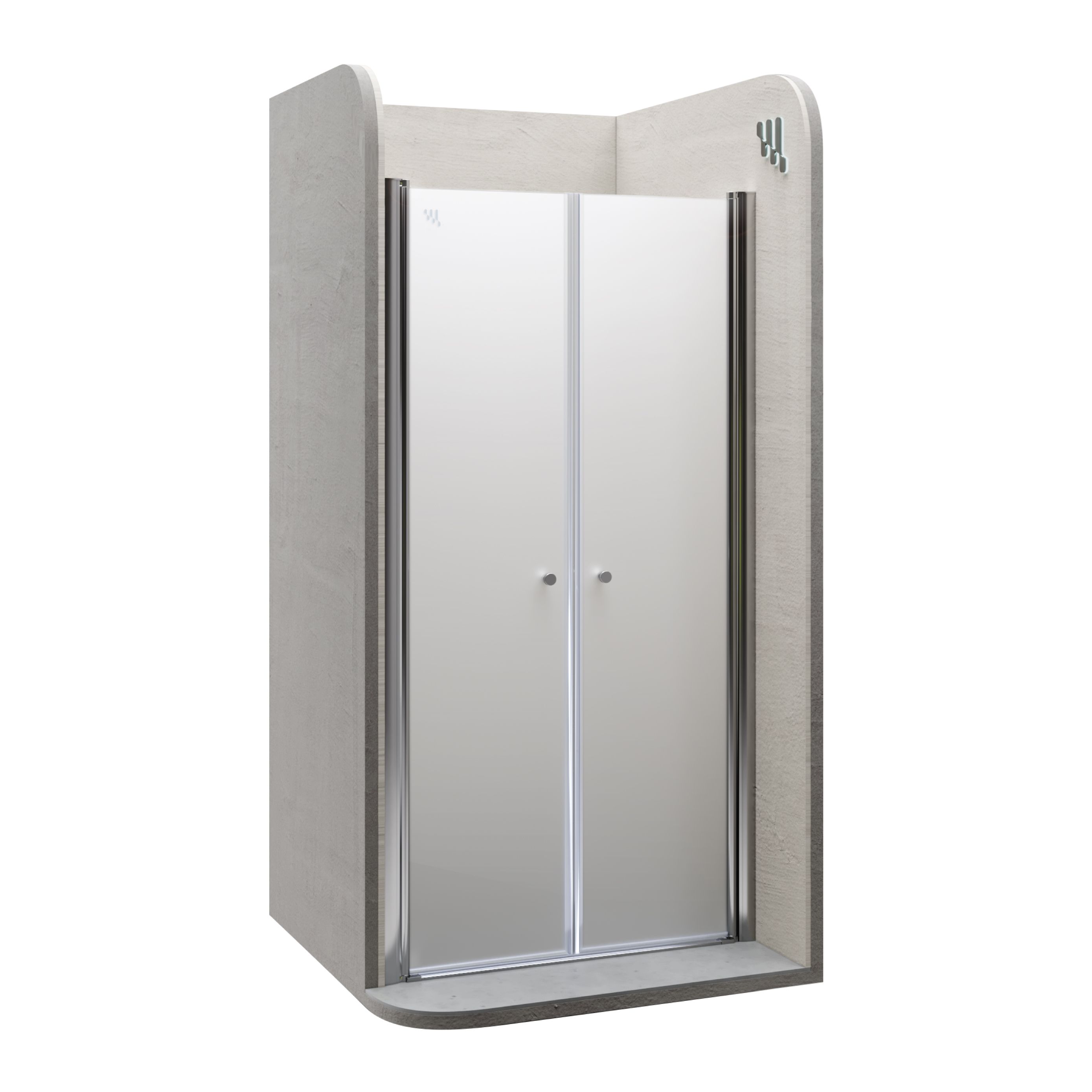 Shower Door Lima with Hinged Doors 68-140 cm made of Frosted ESG Safety Glass