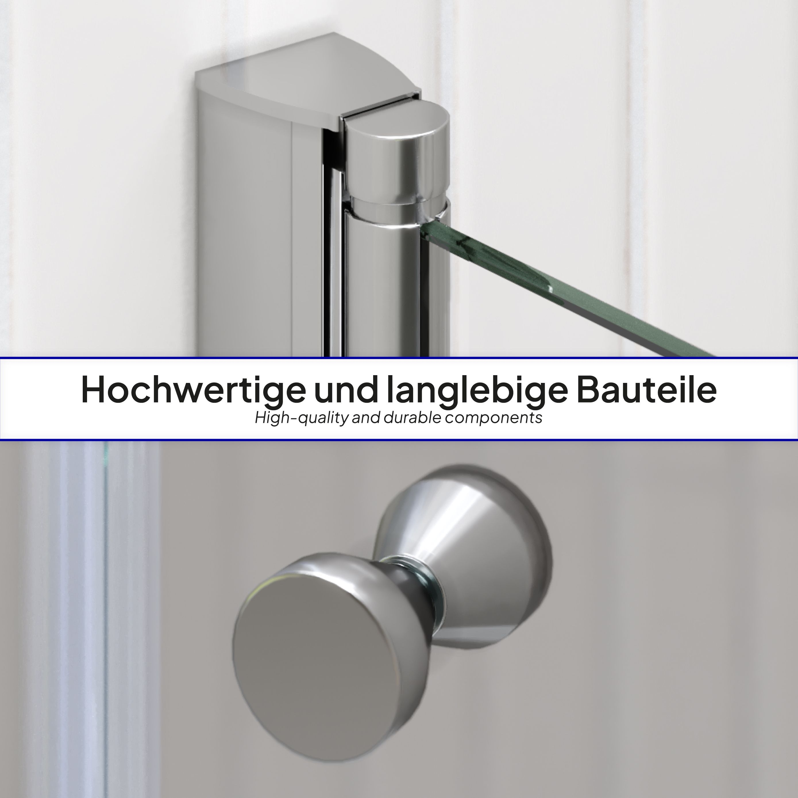 Shower Door Lima with Hinged Doors 68-140 cm made of ESG Safety Glass