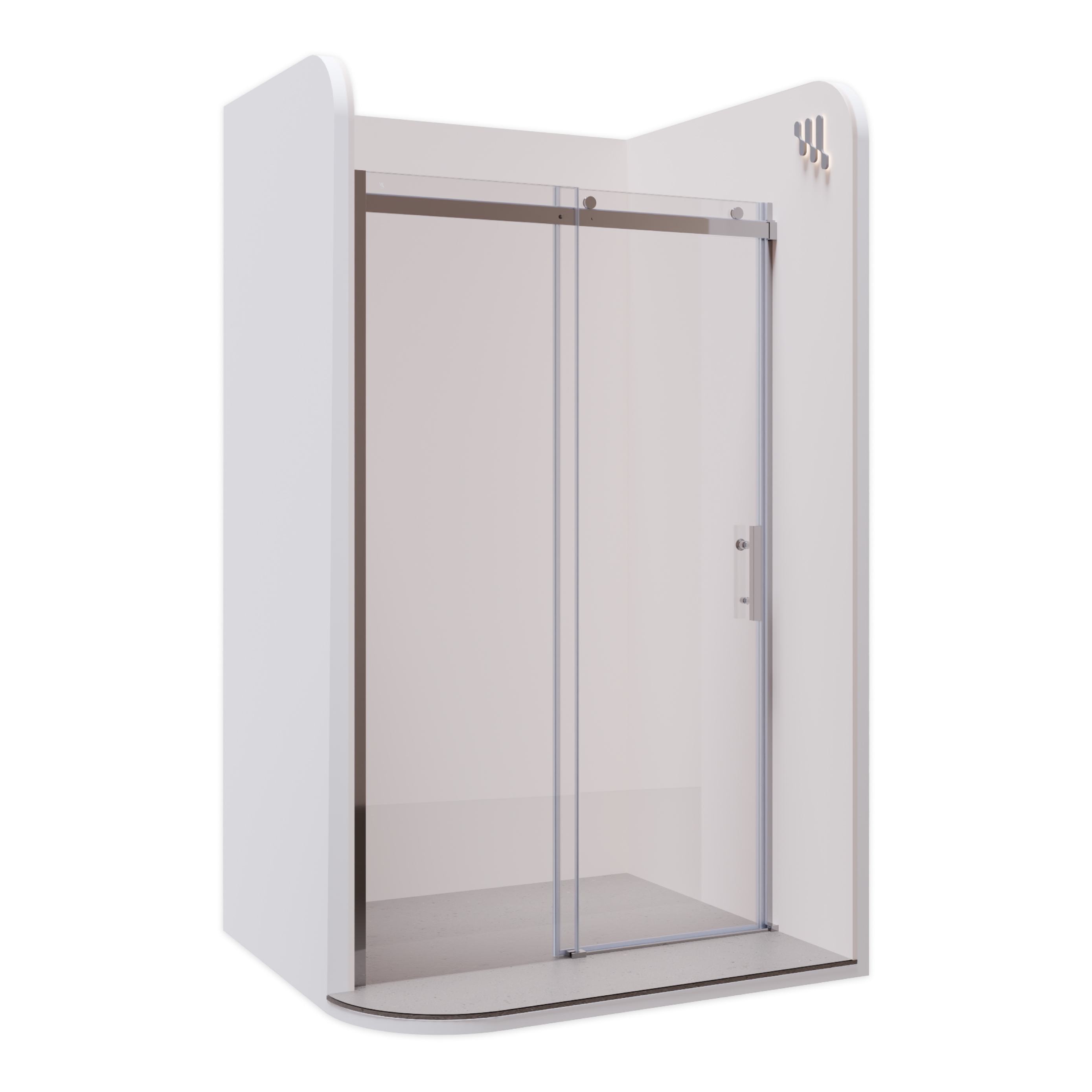 Niche Door Viola with Sliding Door made of ESG Safety Glass