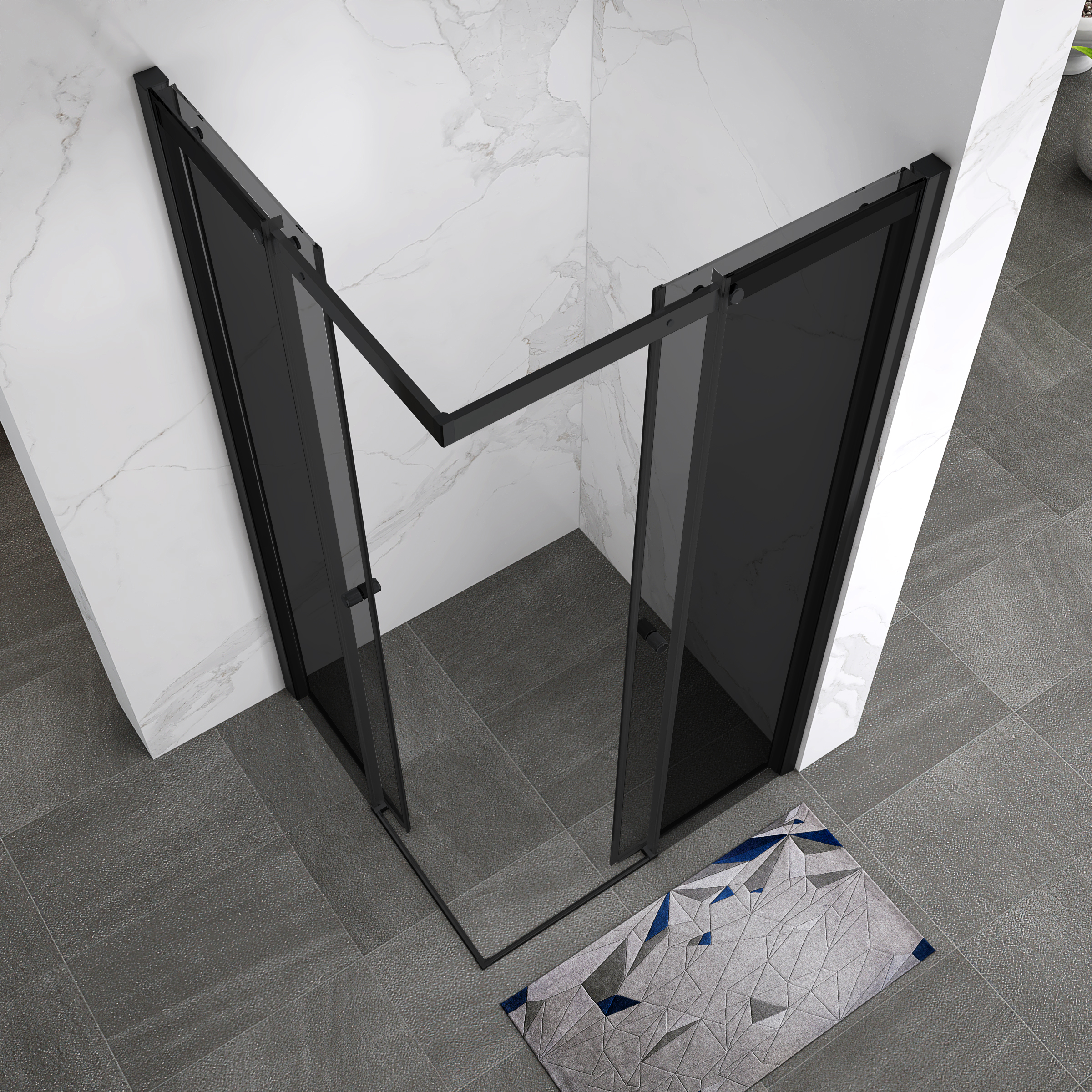 Corner Entry Kaylee with Sliding Doors Made of ESG Safety Glass